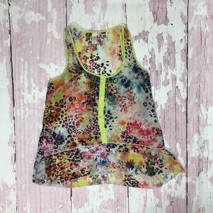 Colorful animal print tank top